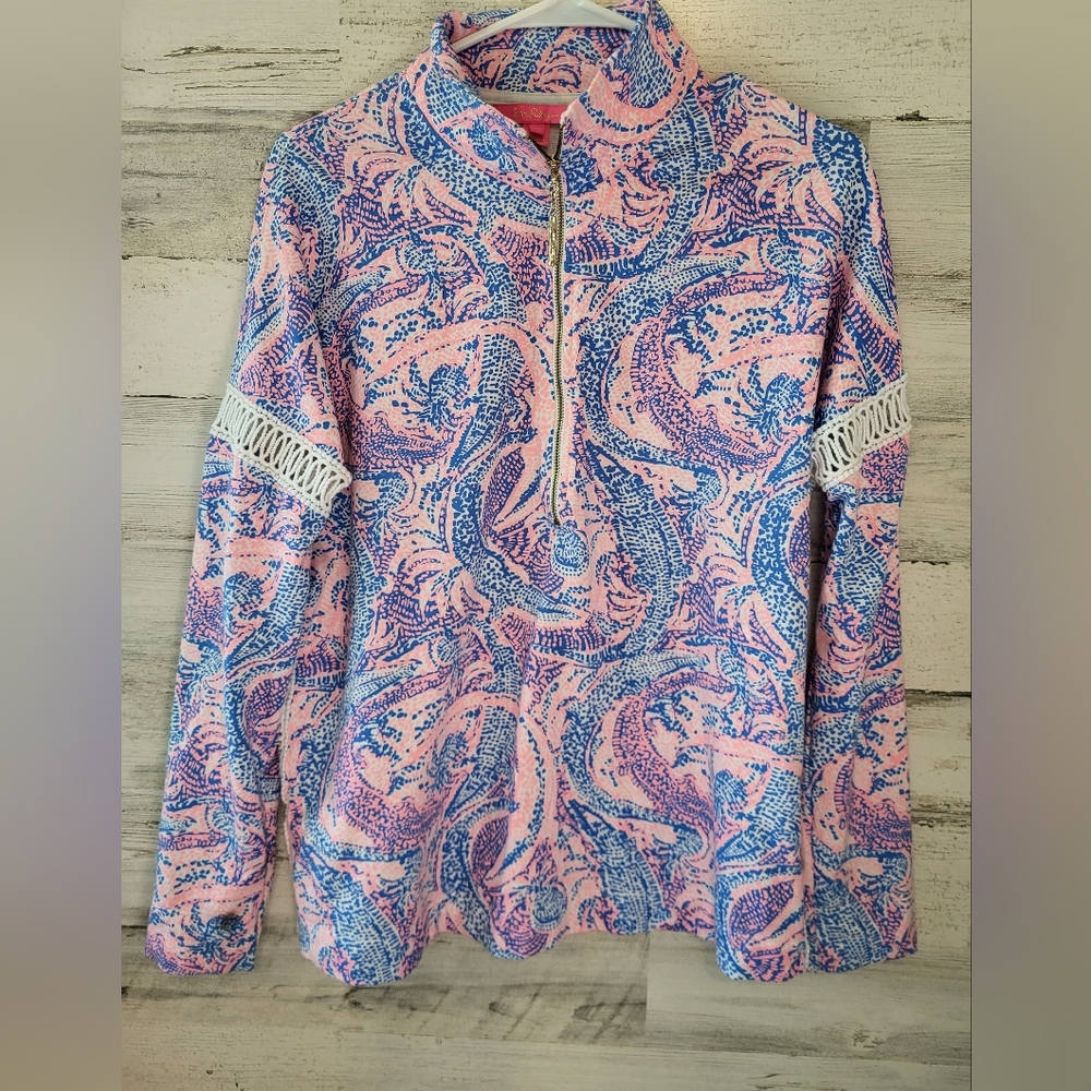 Lilly Pulitzer 1/4 Zip Pullover Jonah Jacket S